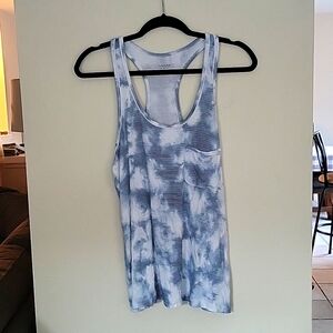 NWT: Alfani Intimates "WHT STRP TIEDYE" Sleeveless Racerback Tank / Size Small